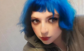 Blue Hair Goth Sissy