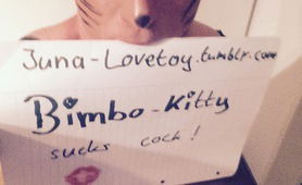 Bimbo Kitty Sucks Cock