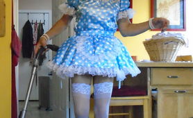 Blue Polka Dot Sissy Dress