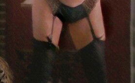 Sissy In Her Black Stockings And High Heels