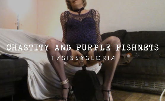 Chastity And Purple Fishnets