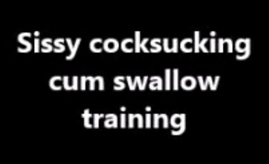 Sissy Cock Sucking Cum Swallow Training