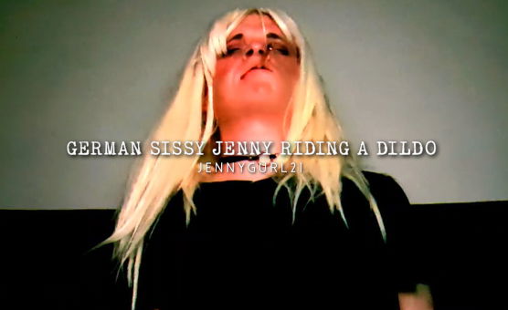 German Sissy Jenny Riding A Dildo