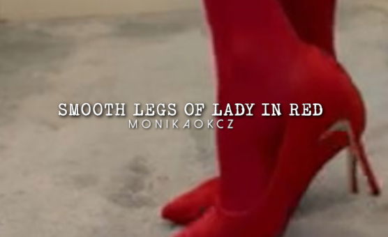 Smooth Legs Of Lady In Red