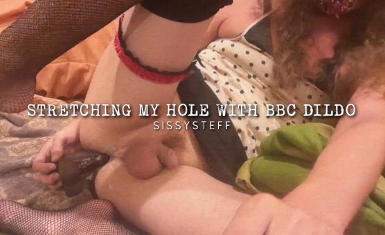 Stretching My Hole With BBC Dildo