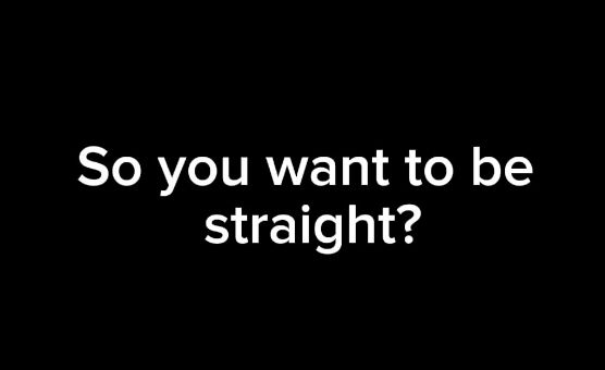So You Want To Be Straight