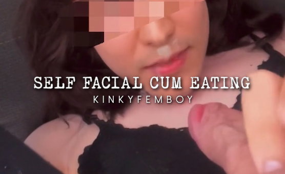 Self Facial Cum Eating