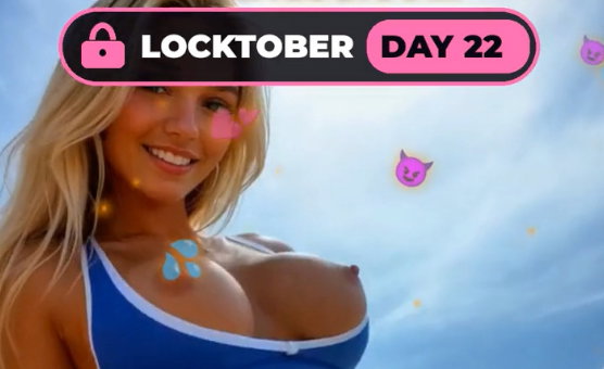 Locktober Day 22 Chastity Hole Stretched Raw - Vertical
